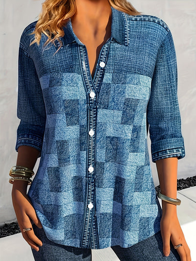 Aria | Elegant And Breathable Plaid Blouse