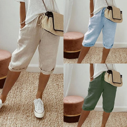 Selene - Cotton Pocket Summer Shorts