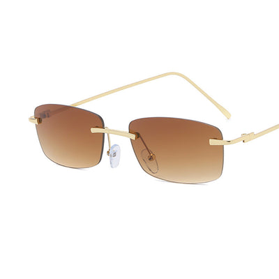 Fashion Rimless Cut-edge Sunglasses Ocean Lens Sunglasses