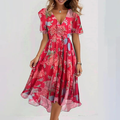 Priscilla | Elegant Summer Dress With Short Sleeves