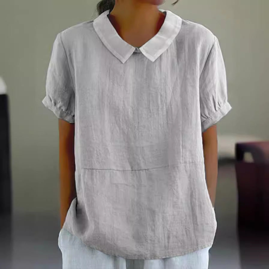 Elegantes Baumwoll-Modehemd mit Revers