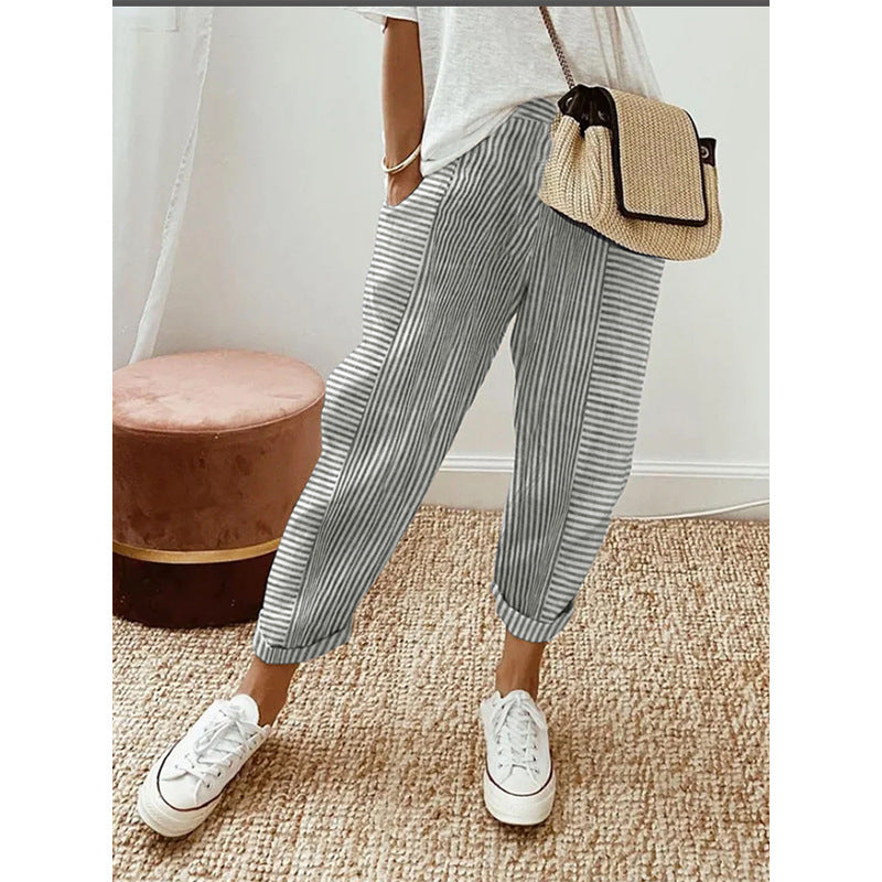 Lore | Striped Summer Cotton Trousers