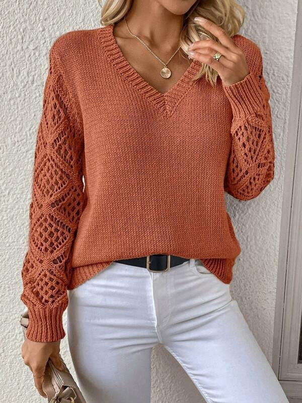 Catherine | Stylish V-Neck Sweater