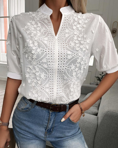 Liza | Sophisticated Timeless V-Neck Blouse