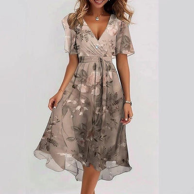 Priscilla | Elegant Summer Dress With Short Sleeves