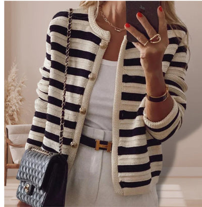 Eileen | Versatile Striped Cardigan