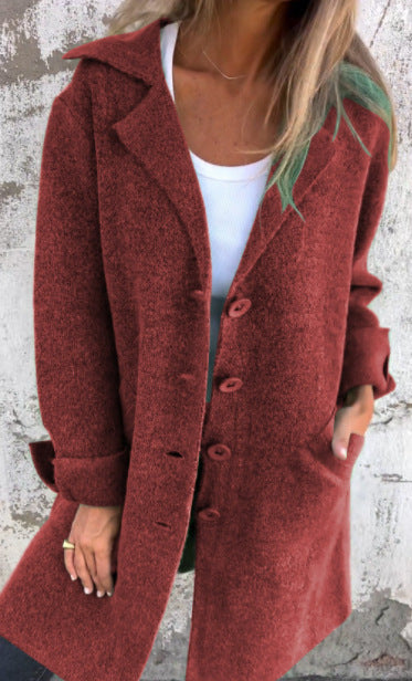 Selene - Gardigan Lapel long autumn coat