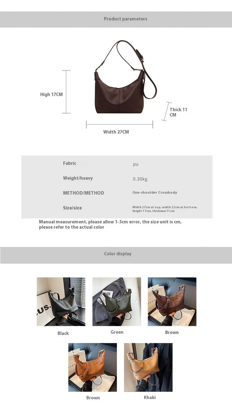 Simple  Single Shoulder Crossbody Fashion Underarm Bag