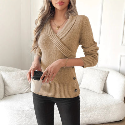Shellie - Elegant Jumper with Buttons