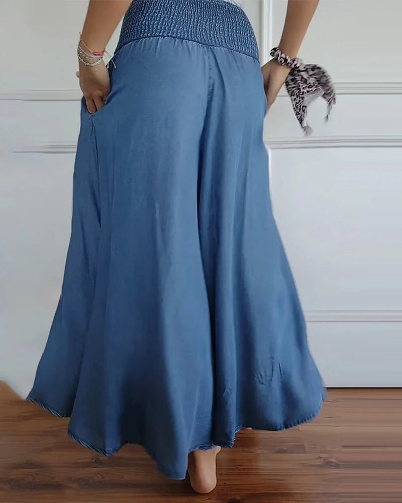 MIRA | Denim Pants with Elastic Waist