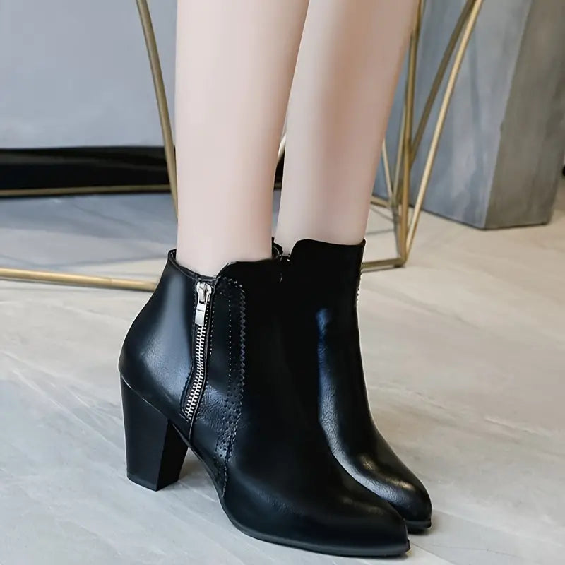 AMARISA™ SOFT SOLE CHUNKY HEELED ANKLE BOOTS