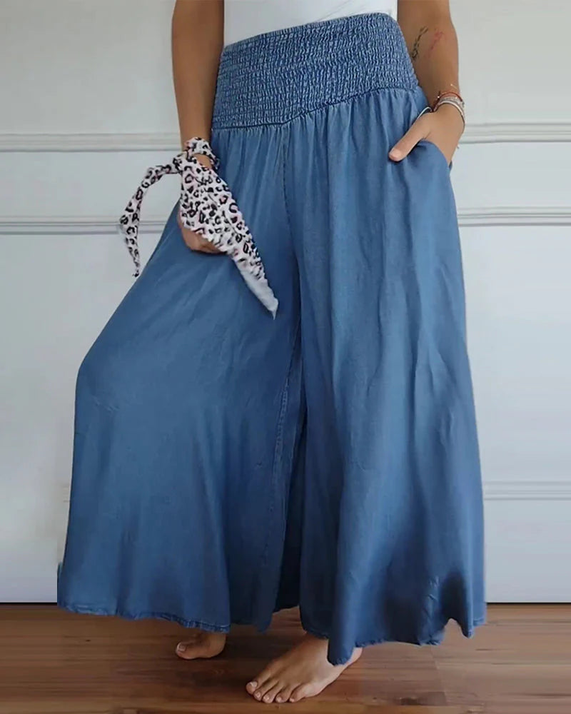 MIRA | Denim Pants with Elastic Waist