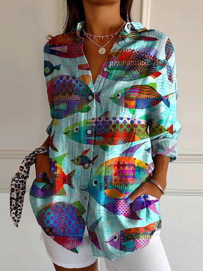 Amara | Casual Floral Breeze Button Shirt