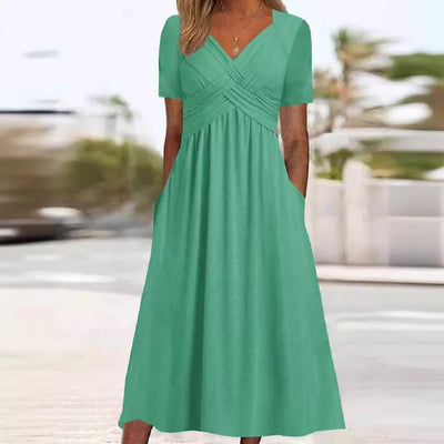 Jamaica | Elegant Midi Coverage Belly Dress