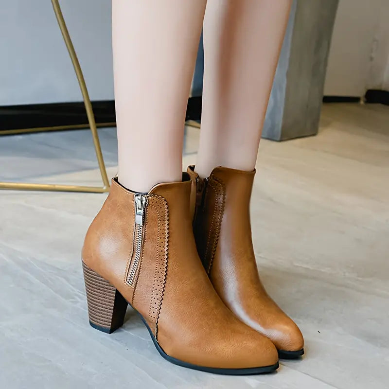 AMARISA™ SOFT SOLE CHUNKY HEELED ANKLE BOOTS