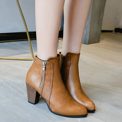 AMARISA™ SOFT SOLE CHUNKY HEELED ANKLE BOOTS