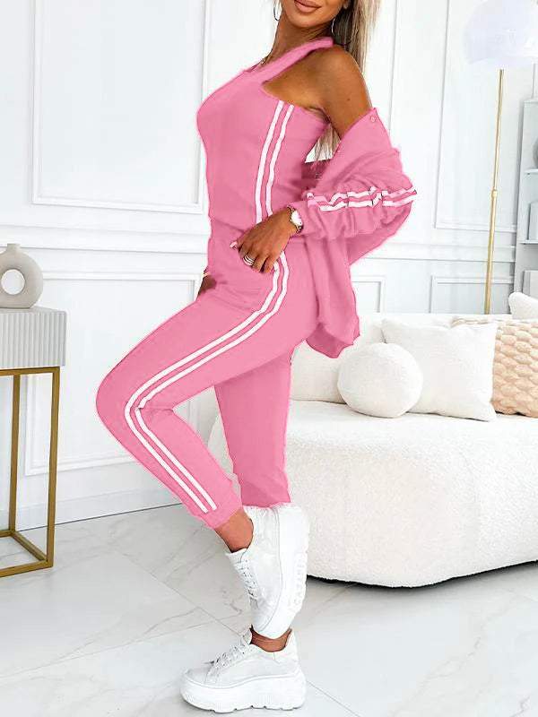 Freya - Striped Jacket, Vest & Pants
