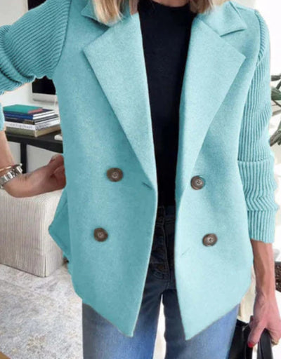 Harper | Lapel Button Jacket Sleeves Coat