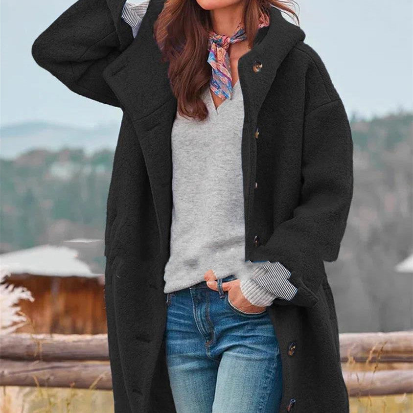 Emmy - Plain Color Fashion Coat