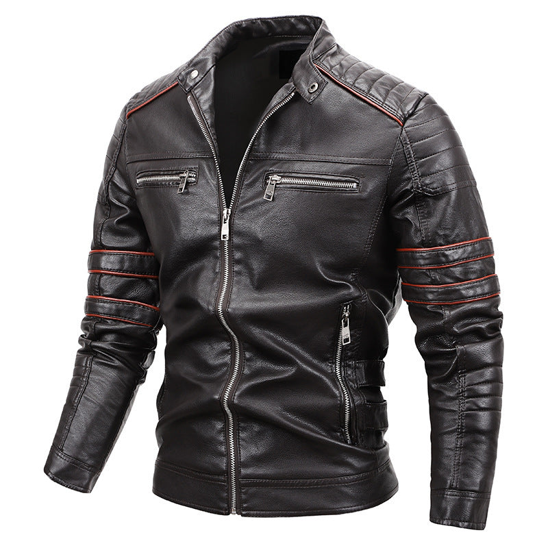 Motorrad Herren Samtjacke Leder