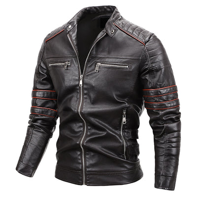 Motorrad Herren Samtjacke Leder
