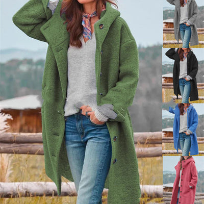 Emmy - Plain Color Fashion Coat