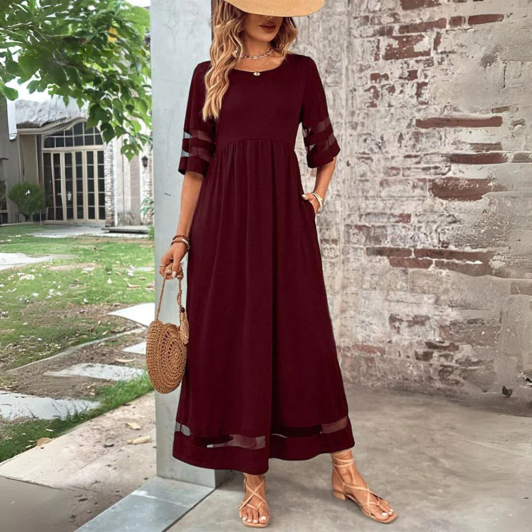 Evelyn | Elegant Maxi Dress With Tummy Coverage