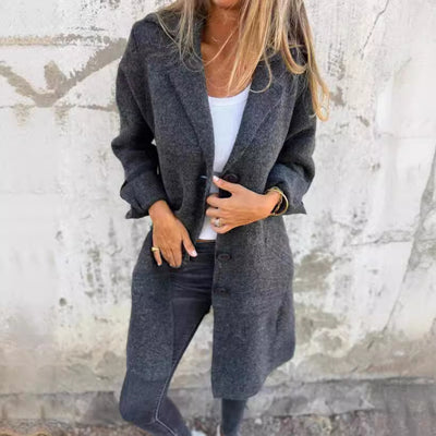 Selene - Gardigan Lapel long autumn coat