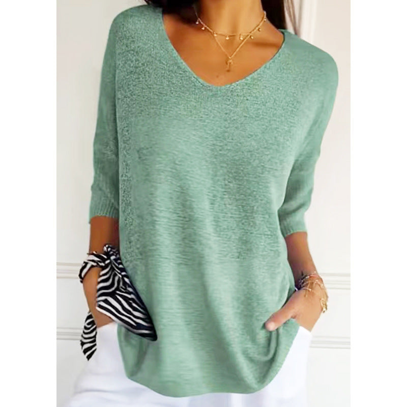 Johanna | Elegant Cotton V-Neck Top