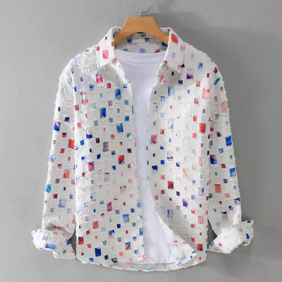 Nazirah - Elegant Men Mosaic Shirt