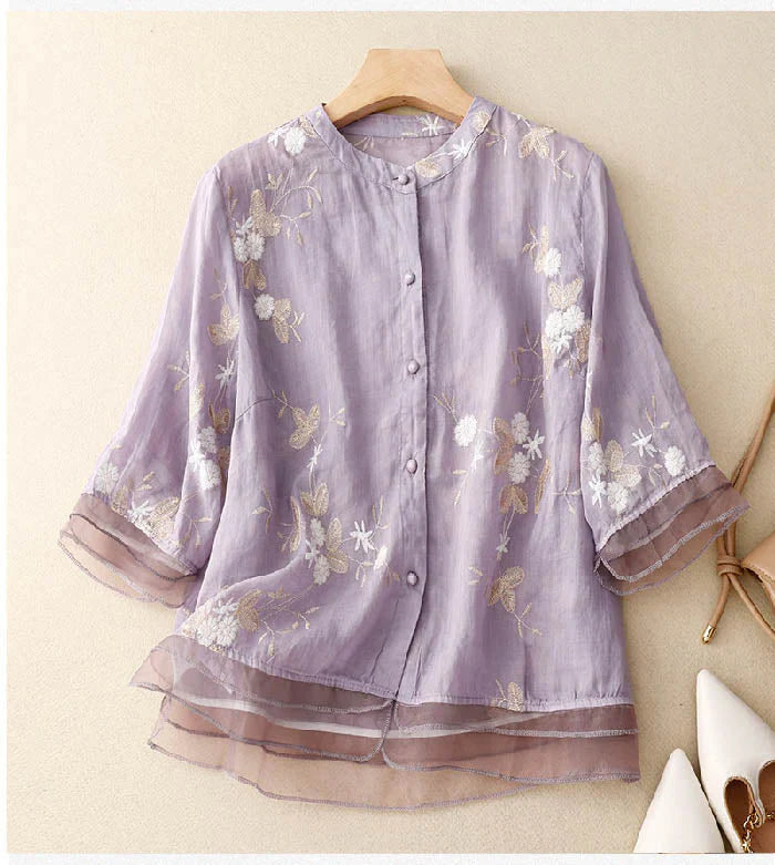 Madison | Elegant Embroidered Blouse